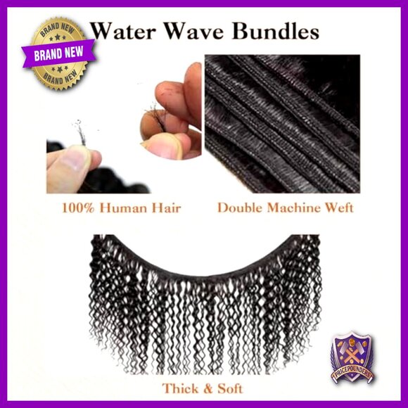 18-22 Inch Water Wave Human Hair Extensions 12A Brazilian Virgin Hair main image 6
